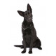 Sticker Chien noir assis