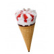 Sticker glace cornet vanille fraise