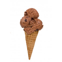 Autocollant glace cornet chocolat