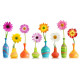 Sticker Fleurs dans pots