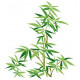 Autocollant mural Bambous feuillage