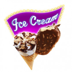 Sticker glace magnum et cone