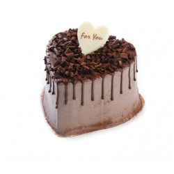 Sticker gateau chocolat coeur