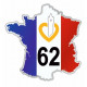 Sticker département 62 Pas de Calais