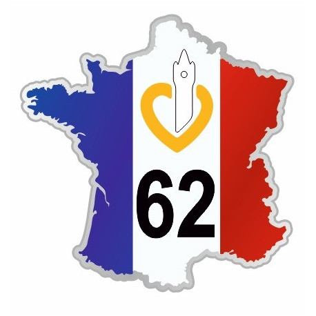 Sticker département 62 Pas de Calais