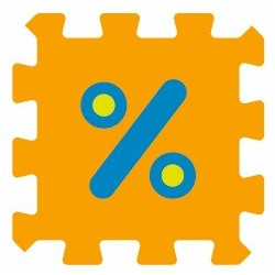 Sticker alphabet chiffre 1 un