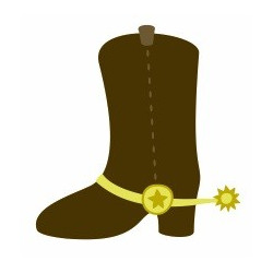 Sticker mural Botte de cow boy