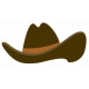 Sticker mural Chapeau Cow Boy