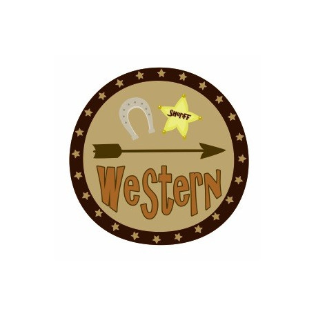 Sticker chambre Affiche western