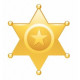 Sticker mural Etoile sheriff