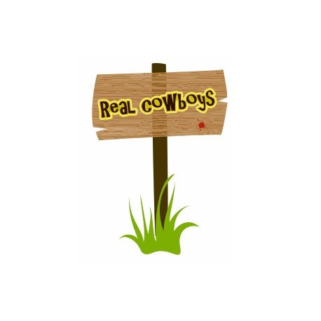 Sticker mural pencarte cowboy