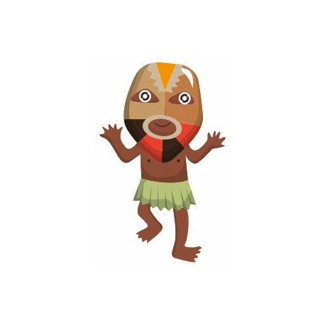 Sticker mural Chef africain danse