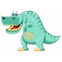 Sticker mural tyrannosaure