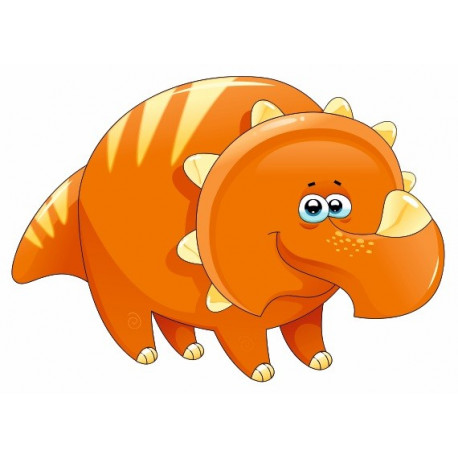 Sticker mural dinosaure styracosaurus