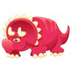 Sticker mural triceratops