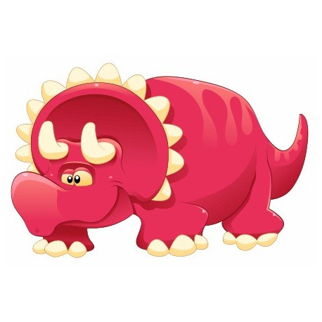 Sticker mural triceratops