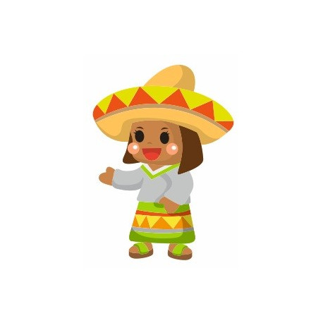 Sticker mexicaine danseuse