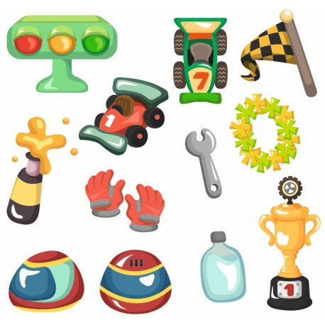 Sticker planche voiture de course