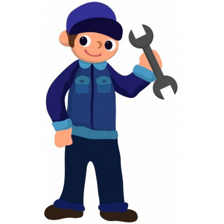 Sticker mécanicien voiture