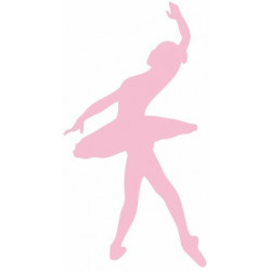 Autocollant Danseuse étoiles rose