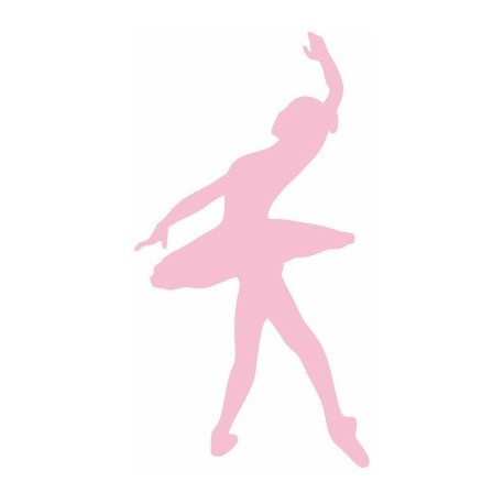 Autocollant Danseuse étoiles rose
