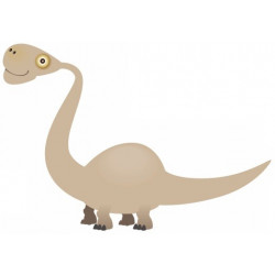 Sticker mural dinosaure long cou