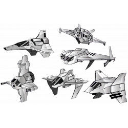 Sticker mural vaisseaux spaciaux