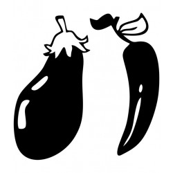 sticker mural Aubergine piment