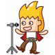 Sticker mural Rock chanteur