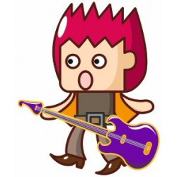 Sticker mural Rockeur en folie