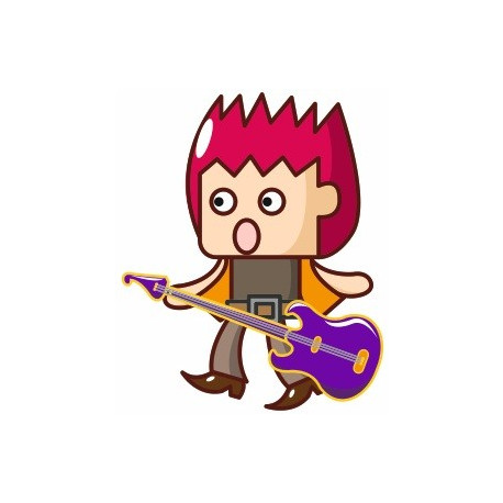 Sticker mural Rockeur en folie