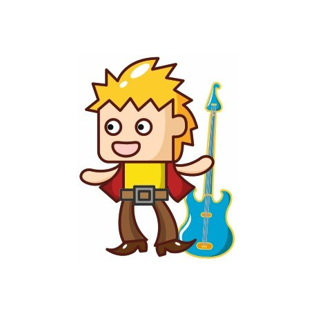 Sticker mural Guitariste