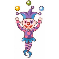 Sticker mural Clown équilibriste