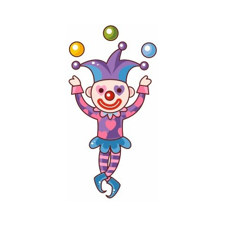 Sticker mural Clown équilibriste