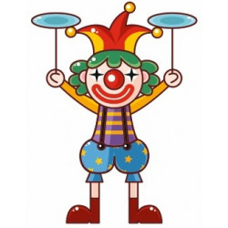 Sticker clown jongleur