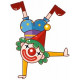 Sticker clown funambule
