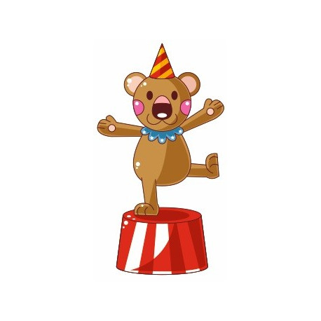 Sticker ours au cirque