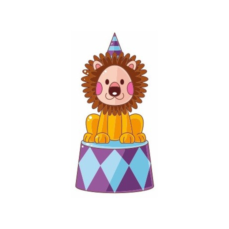Sticker mural Lion sur totem