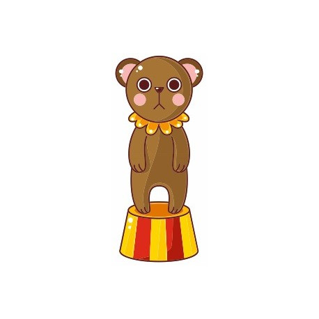 Sticker ourson sur totem