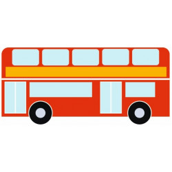 Sticker mural bus rouge Londres