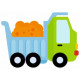 Sticker mural camion benne