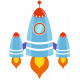 Sticker mural Fusée