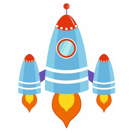 Sticker mural Fusée