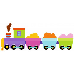 Sticker mural petit train