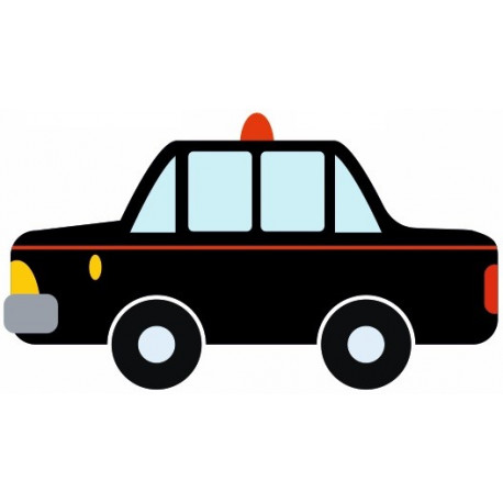 Sticker mural voiture taxi