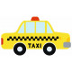 Sticker mural taxi jaune