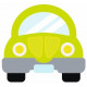 Sticker mural voiture verte