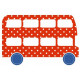 Sticker mural bus rouge