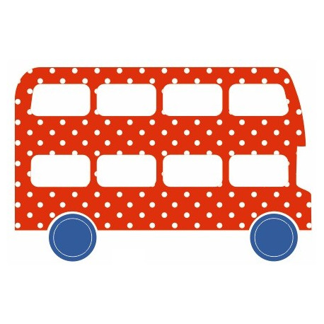Sticker mural bus rouge