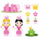 Sticker planche kit princesse